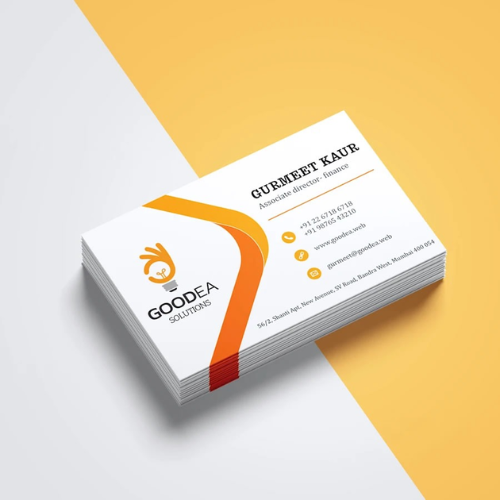 Goodea business card design mock-up
