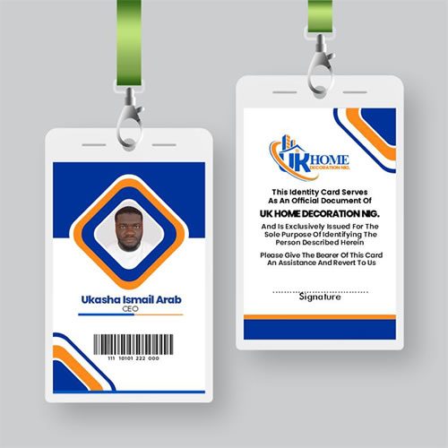 UK Home Decoration staff ID cards