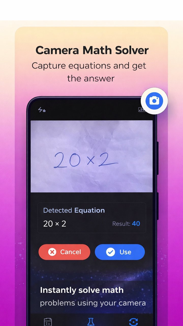 Snap a photo of an equation and solve it